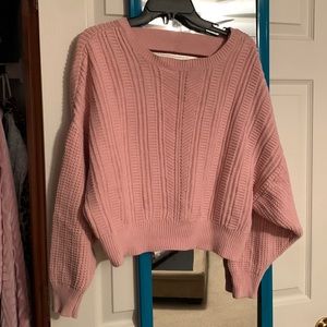 Pink cropped sweater